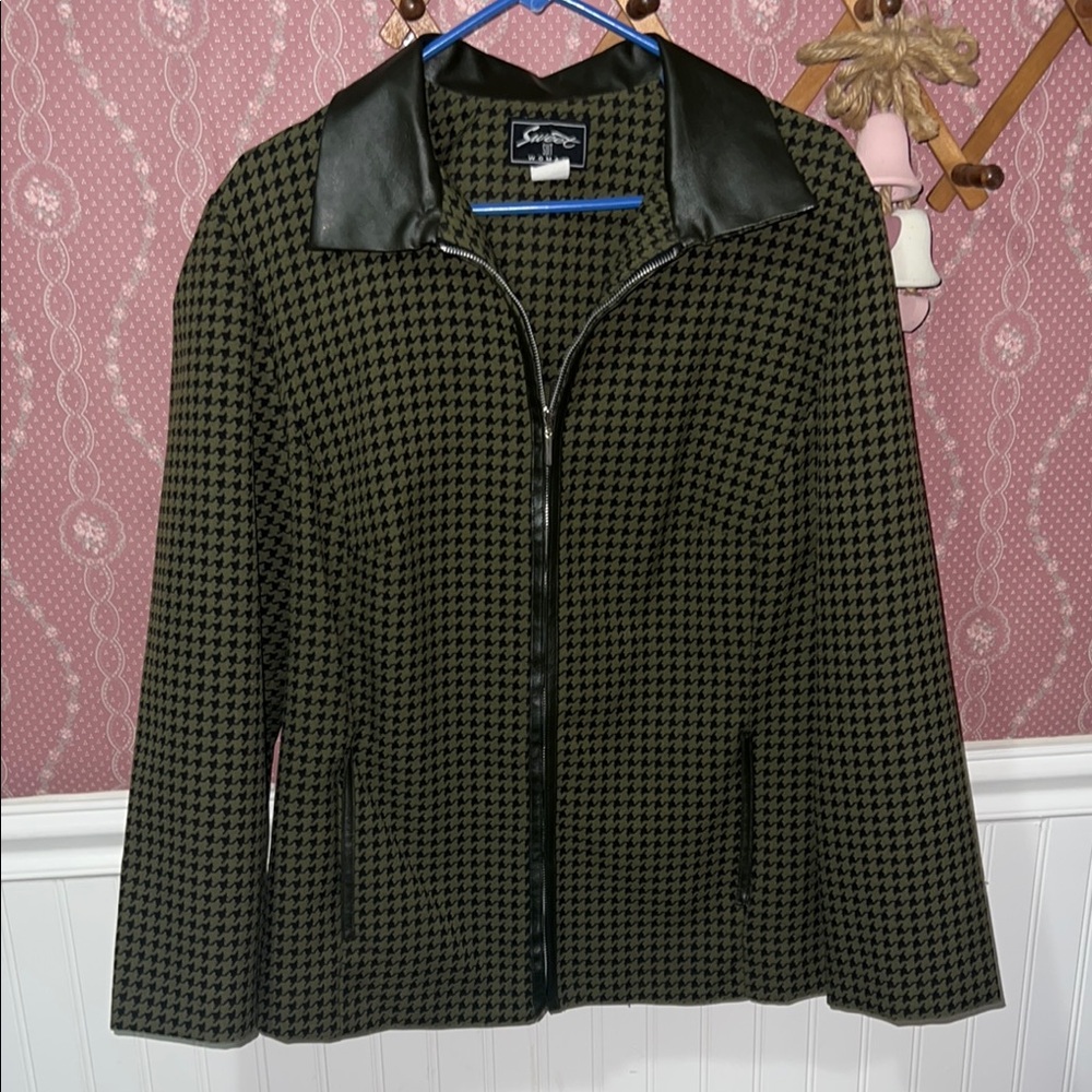 Sweet Suit Black and Brown Houndstooth Women's Jacket